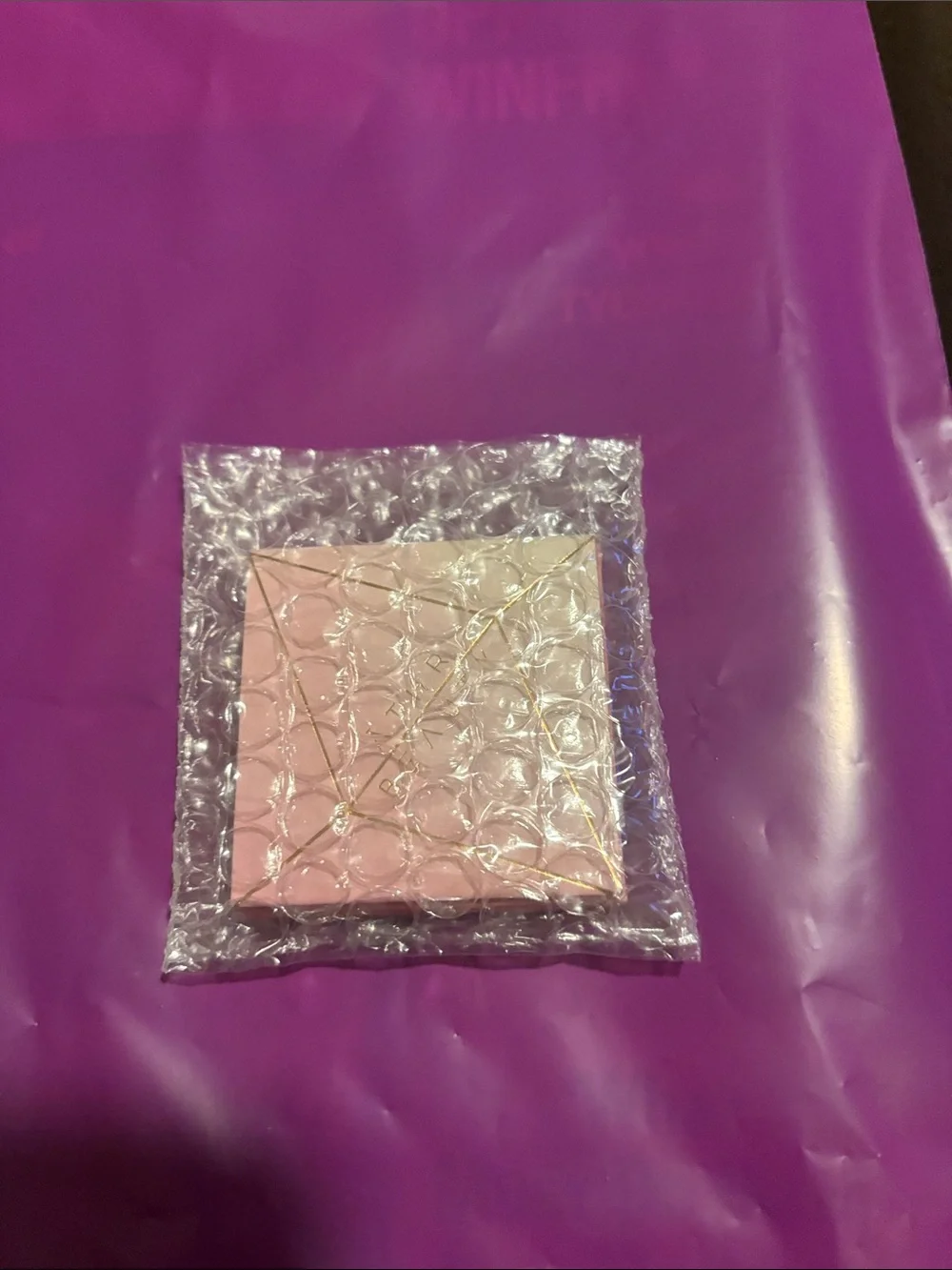 ATHR Beauty Pink Compact with Gold Geometric Detail
